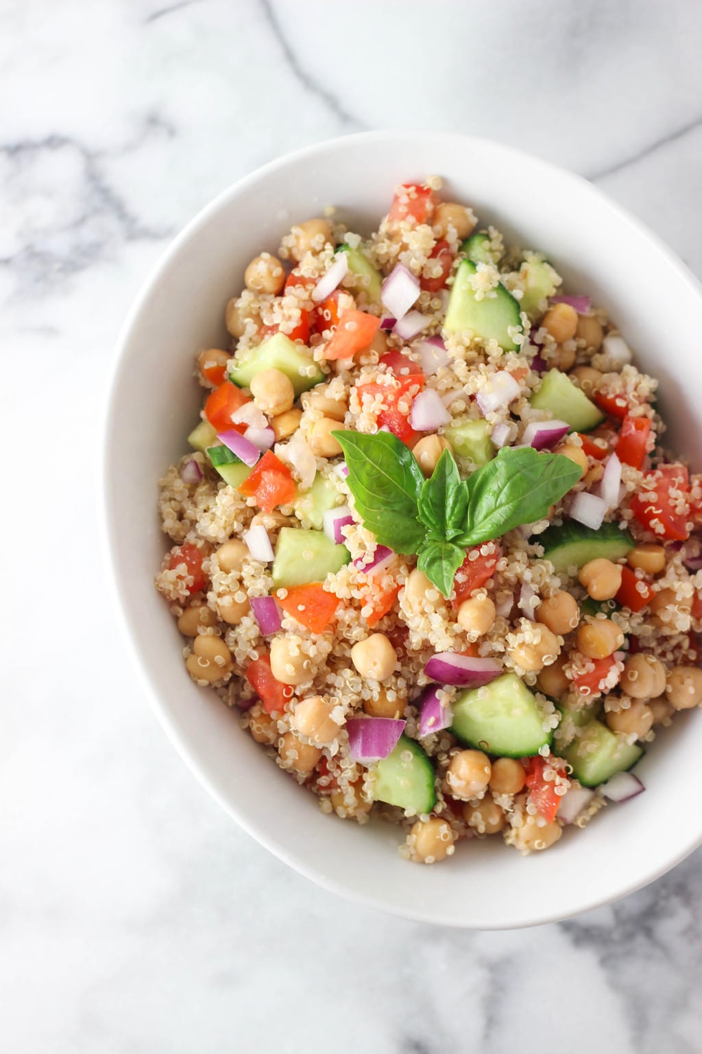Vegetable Quinoa Chickpea Salad - Exploring Healthy Foods